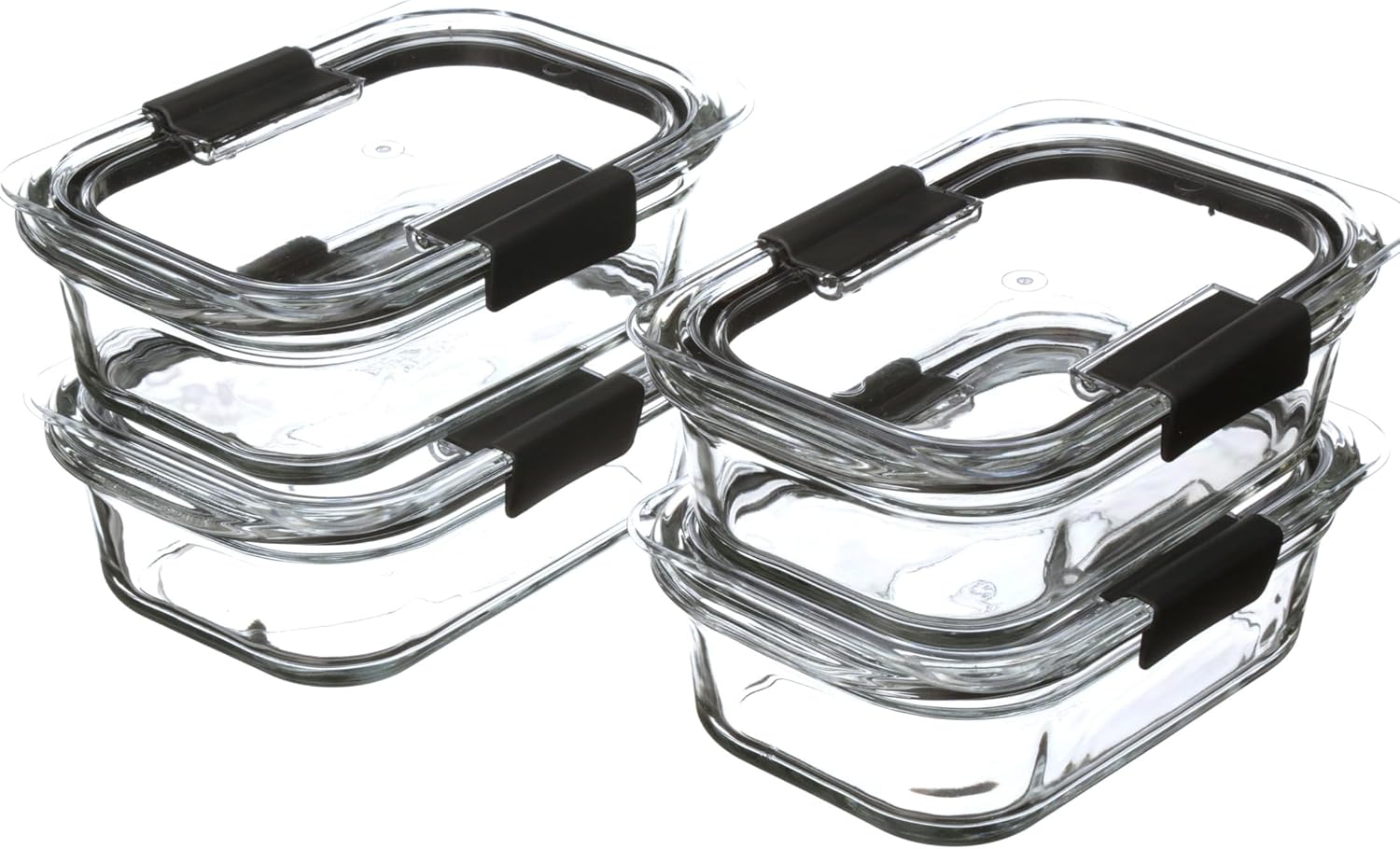 modular rectangular shape for stackable storage and universal lids that fit all brilliance sizes