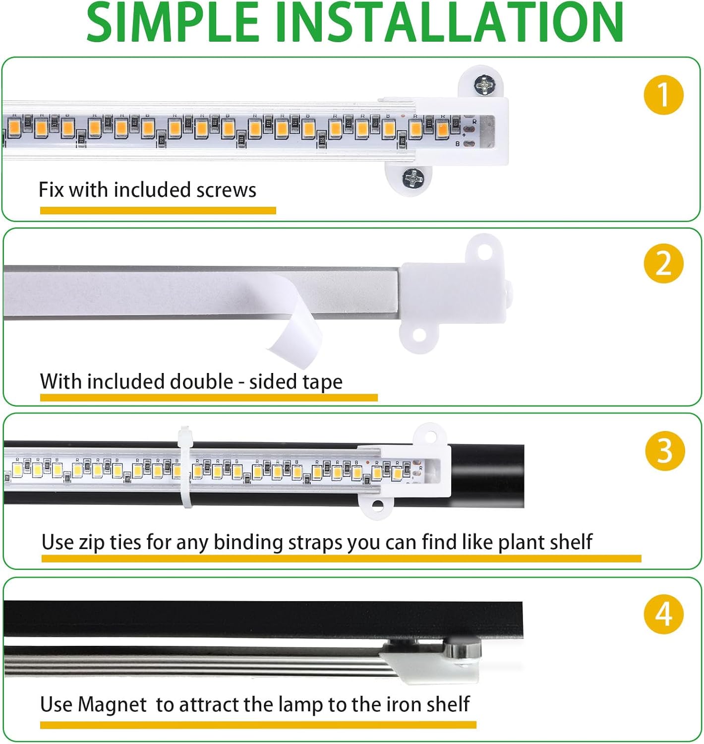 modular strip count: 1, 2, 3, or 4 strips (also sold in 2-pack and 3-pack bundles)