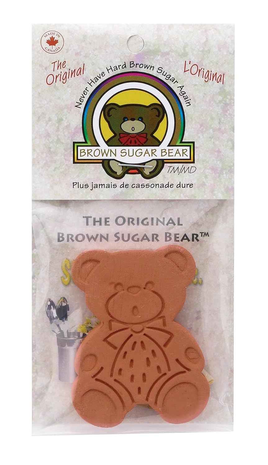 Brown Sugar Bear Original Brown Sugar Softener – Practical Birthday Gift for Mom and Her Home Baking Pantry, Terracotta 2 Pack