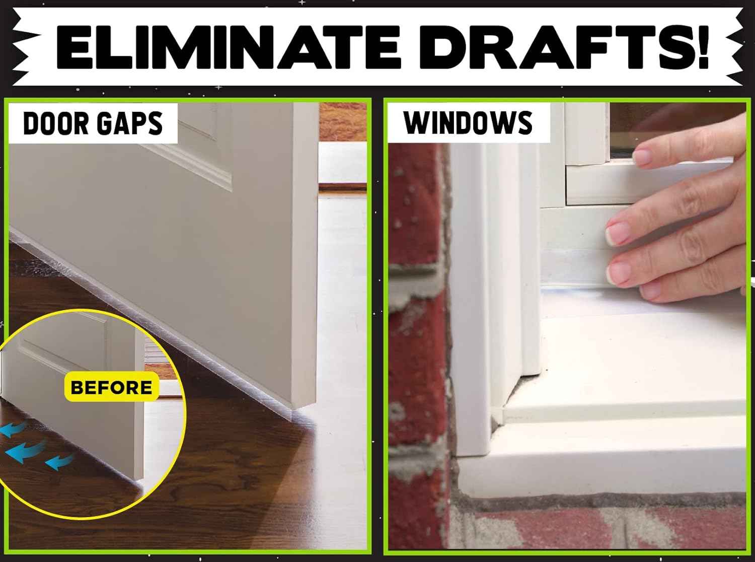 Alien Draft Seal – All-Weather Patio Door Threshold Seal for Wind, Rain, and Pest Blocking