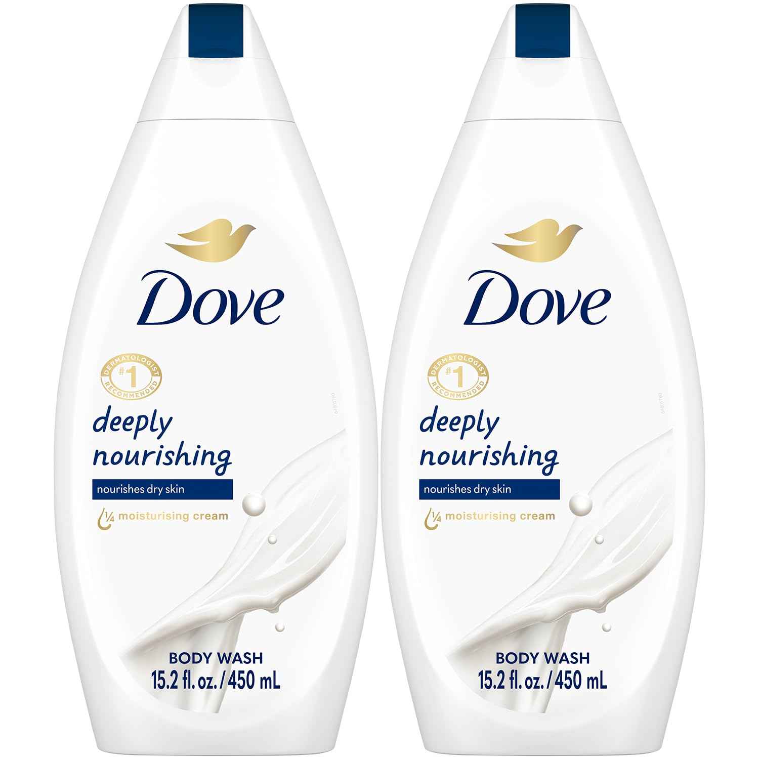 Dove Body Wash 2-Pack – Deeply Nourishing Daily Shower Ritual for Dry, Sensitive Skin