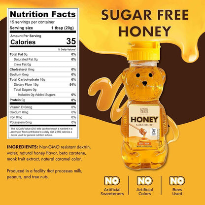 ChocZero Sugar Free Honey – Clean Label Sweetener for Your Health Ritual, Monk Fruit Vegan Honey Alternative