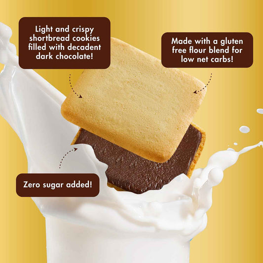 ChocZero Dark Chocolate Jolies – Housewarming Hostess Gift for Gluten Free Households, 20 Diabetic Friendly Cookies