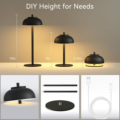 Moragin 2-Pack Minimalist Cordless Table Lamps – Clean-Line Rechargeable Lamps for Clutter-Free Living