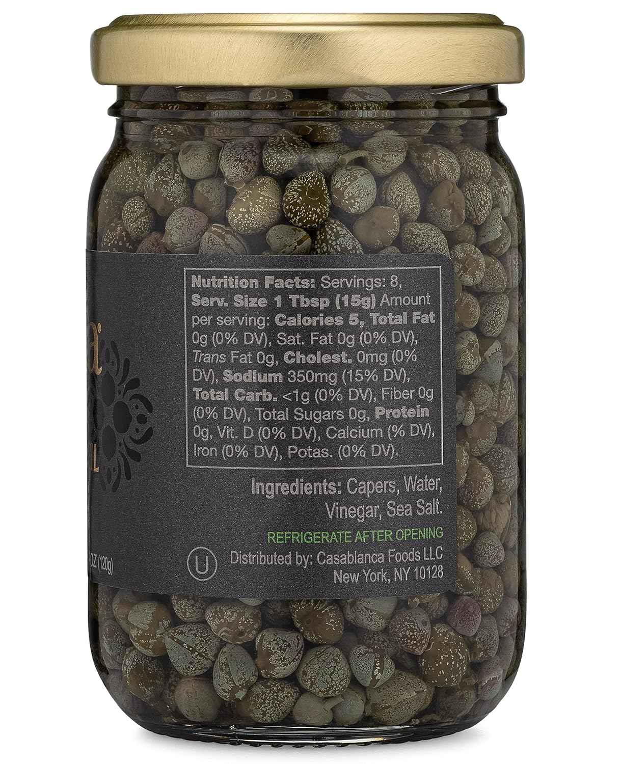 Mina Non-Pareil Capers 7 oz – Clean-Label Pantry Essential with Only Four Ingredients