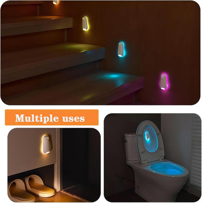 Motion Sensor Toilet Night Light – Fall Prevention Nightlight for Hallway and Stairs, Rechargeable