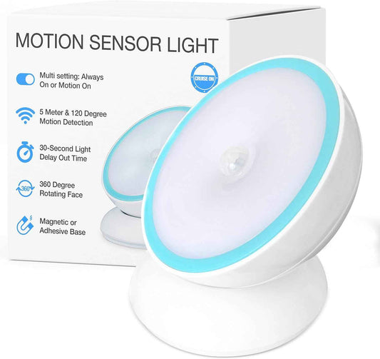 Cruise On Battery-Powered Motion Light – Travel-Friendly 360° LED Lamp for Cruise Staterooms and Rental Cabins
