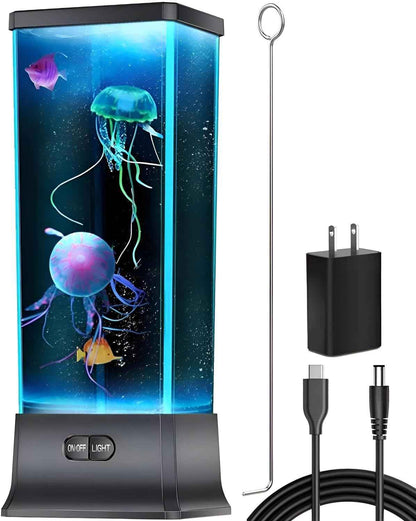 CALOVER Jellyfish Lamp – Modern Bedroom Accent Light, Color-Changing Glow for Cozy Home Ambiance