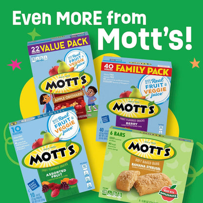 Mott's Soft Baked Bars – Lunch Box Snack for School, Kids Snack Bars Made with Applesauce