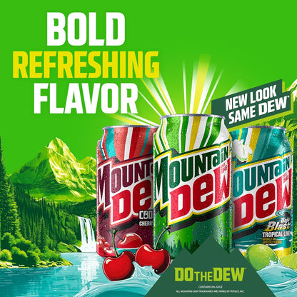 Mountain Dew Mini Cans 7.5oz 10-Pack – Portable Soda for Camping Trips and Picnic Coolers