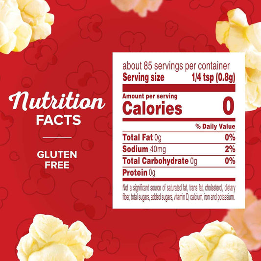 Orville Redenbacher's Movie Theater Butter Popcorn Seasoning 2.4 oz - Pantry Essential for Home Theater and Rec Room Snacking