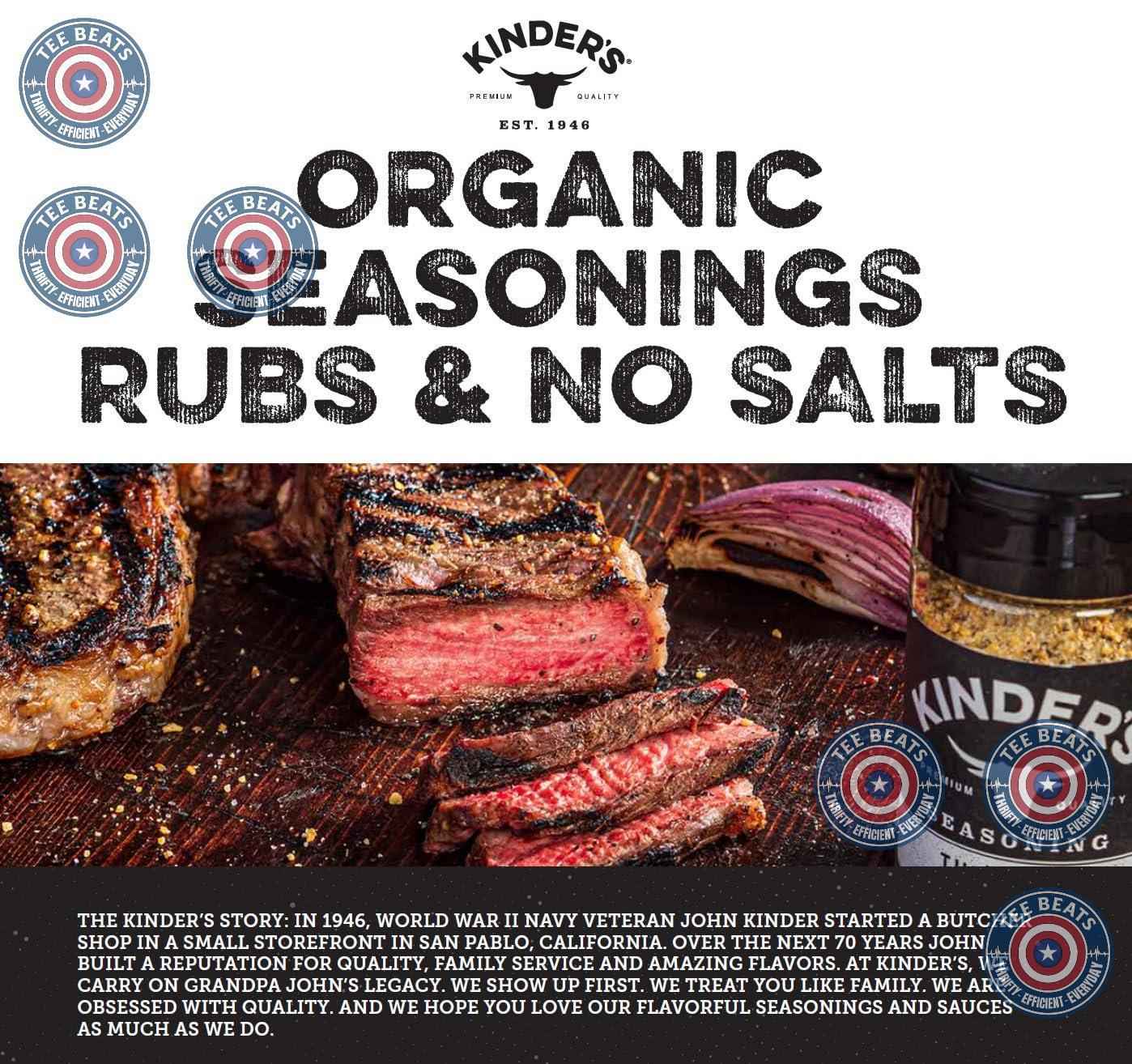 Kinder's Organic Buttery Garlic Master Salt – Clean-Label Seasoning for Mindful Home Cooking