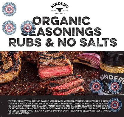 Kinder's Organic Buttery Garlic Master Salt – Clean-Label Seasoning for Mindful Home Cooking