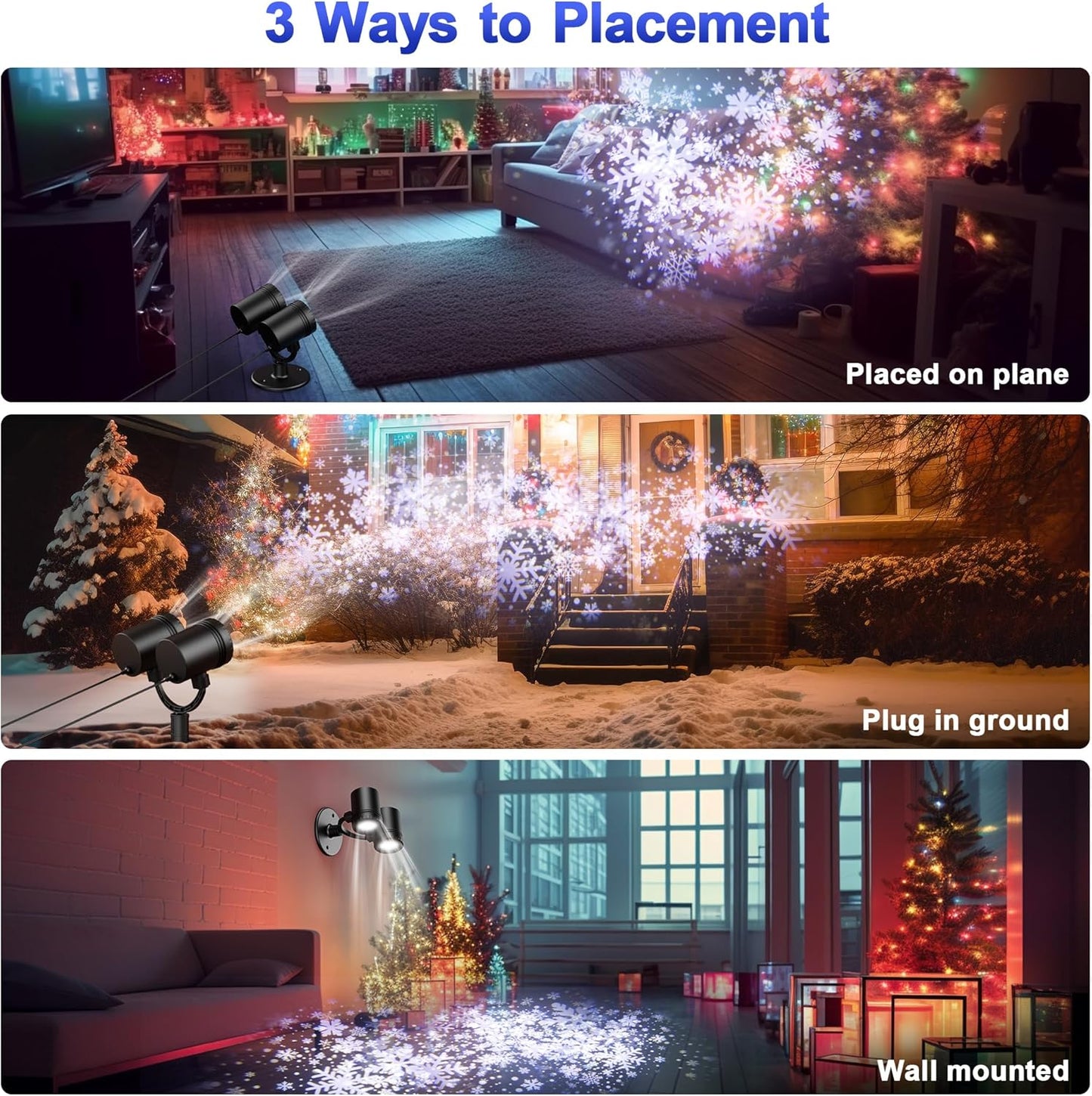 MuliVid Snowflake Projector Lights – Thoughtful Christmas Gift for Parents and Neighbors Who Love Holiday Decorating