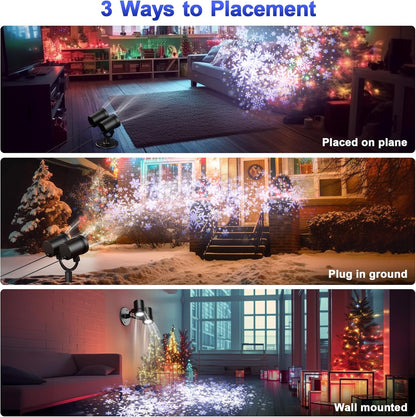 MuliVid Snowflake Projector Lights – Thoughtful Christmas Gift for Parents and Neighbors Who Love Holiday Decorating