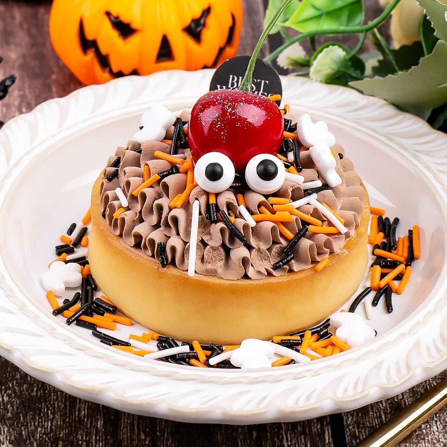 Halloween Dessert Table Centerpiece Sprinkles, 4-Bottle Set with Eyeballs, Pumpkins, and Orange Sugar
