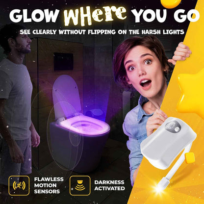 LooLume Toilet Night Light – Motion Activated Bathroom Light, No Flame, No Switch Needed