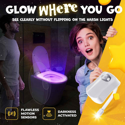 LooLume Toilet Night Light – Motion Activated Bathroom Light, No Flame, No Switch Needed