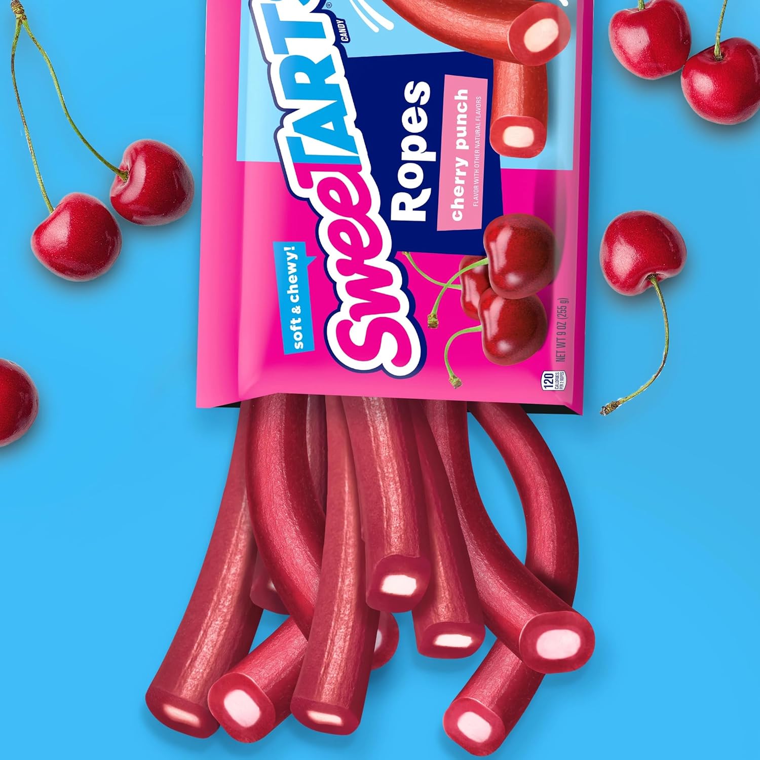 multi-colored, vibrant rope appearance designed to stand out in candy displays and party setups