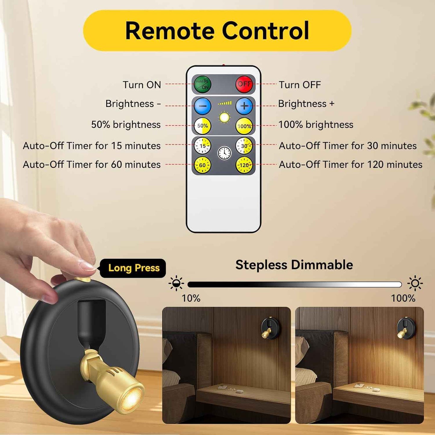 LUMIORA Rechargeable Mini Spotlight for Housewarmings, Thoughtful Gift for Plant Lovers and Gallery Wall Collectors