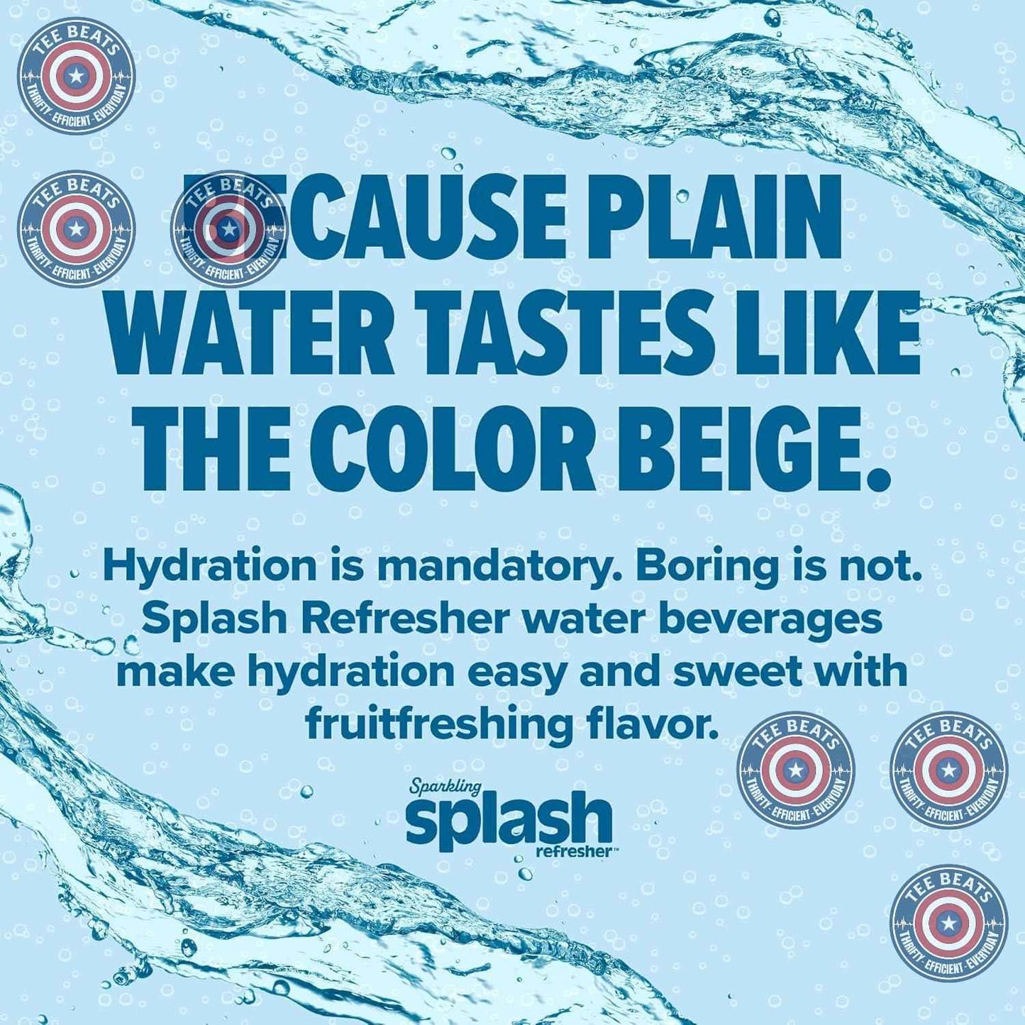 Splash Refresher Sparkling Water – Portable Picnic Beverage, Electrolyte Hydration for Outdoor Dining