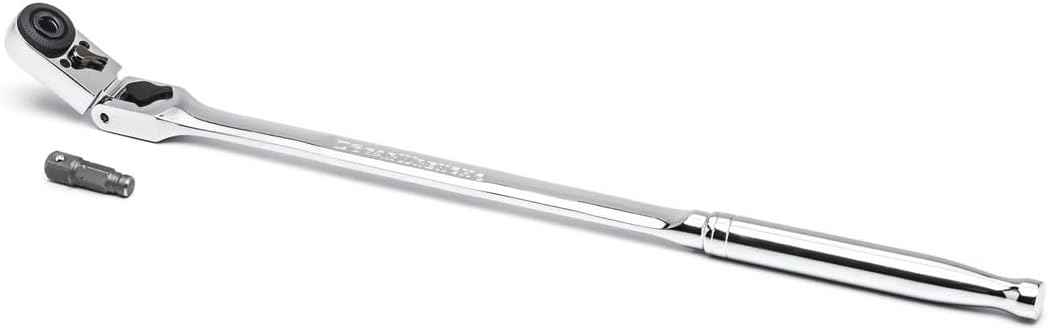 GEARWRENCH 1/4" Drive 72-Tooth Locking Flex Slim Head Ratchet 12" - 81030 Gift for the Mechanic Who Has Everything