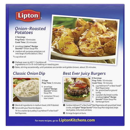 Lipton Recipe Secrets Onion Soup and Dip Mix – Practical Housewarming Gift for New Homeowners Stocking the Pantry