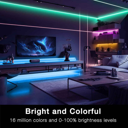 DAYBETTER WiFi LED Strip Lights – Behind TV Backlight & Shelf Accent Lighting, Alexa Compatible RGB Decor