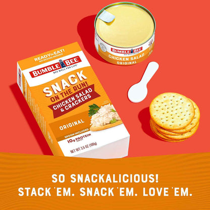Bumble Bee Snack on the Run Chicken Salad Kit – Shelf-Stable Lunch for Bike Paths and Road Trips, No Refrigeration Needed