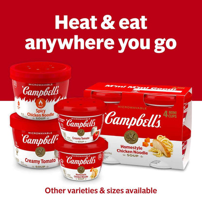 Campbell's Chicken Noodle Microwavable Bowl – Fast Fuel for Late-Night Study Sessions in the Dorm