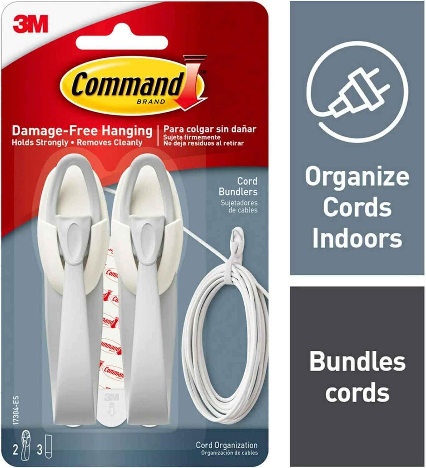 3M Command Cord Bundlers – Living Room Entertainment Center Cable Styling Solution