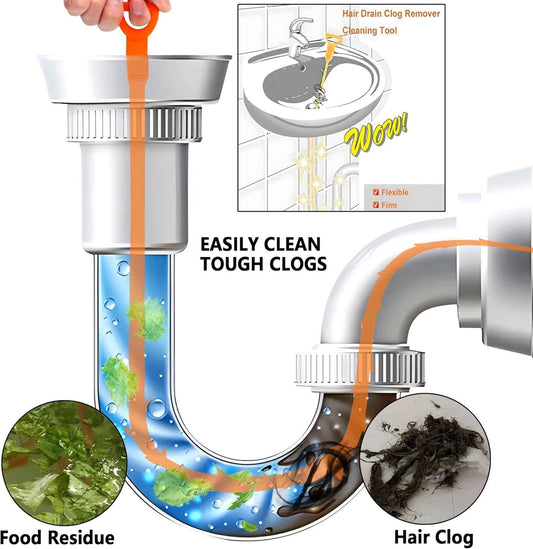 Drain Clog Remover - Child and Pet-Safe Hair Catcher and Drain Opener for Tubs, Sinks, and Showers