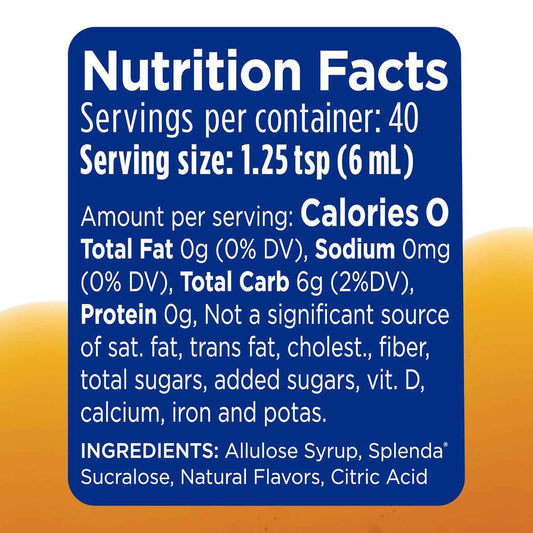 Splenda Multi-Use Allulose Syrup, One Bottle Replaces Maple Syrup Honey Agave and Brown Sugar, Clutter-Free Pantry Staple 8oz
