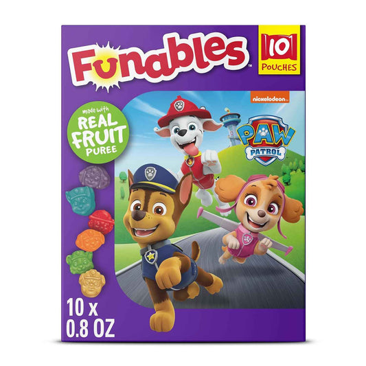 Funables Barbie Fruity Snacks – Gift Bag Treat for Grandparents Visiting the Grandkids, 10 Individually Wrapped Pouches