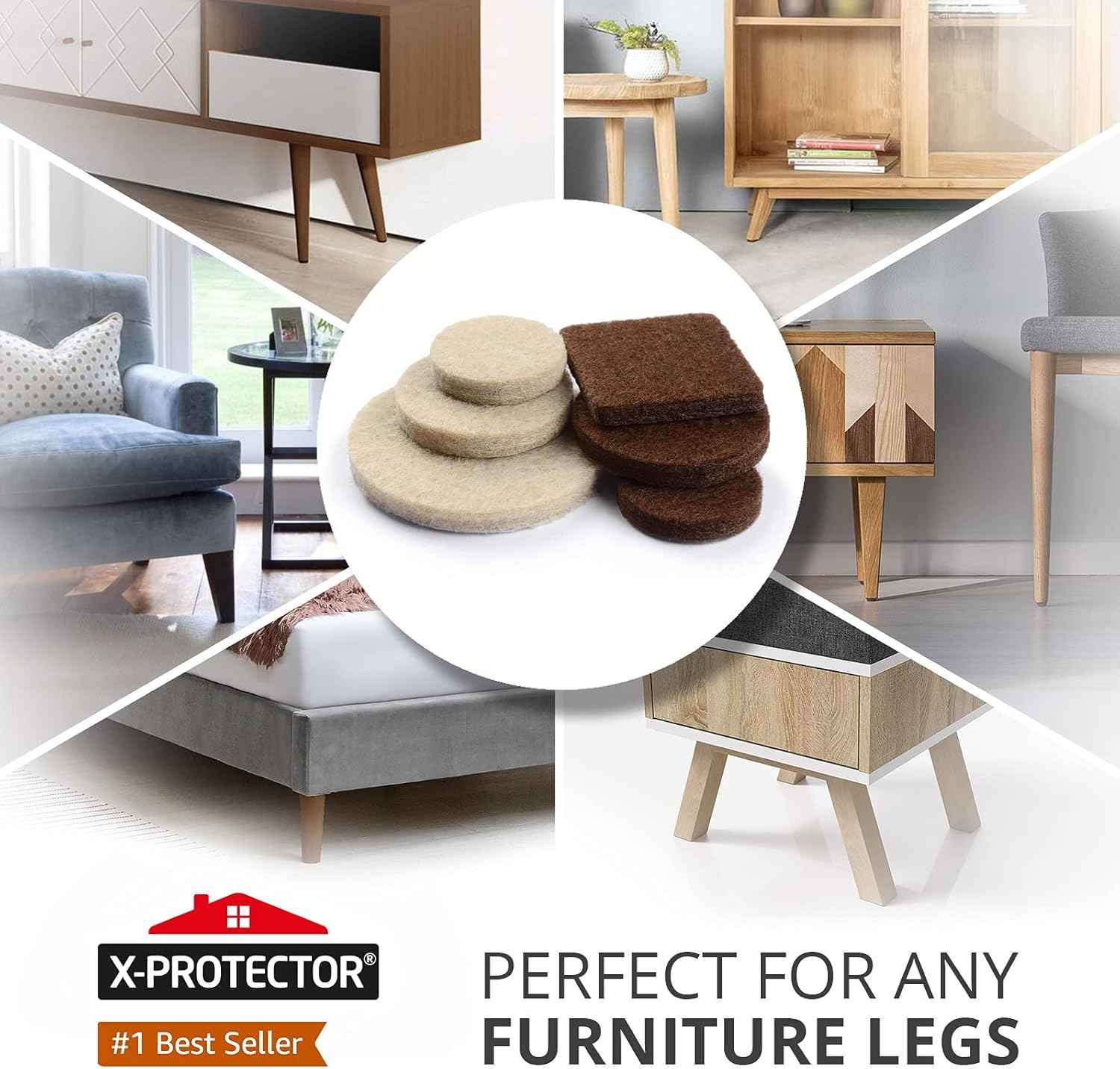 X-PROTECTOR 133-Piece Floor Protector Set – Thoughtful Hostess and Housewarming Gift for Anyone With Hardwood Floors