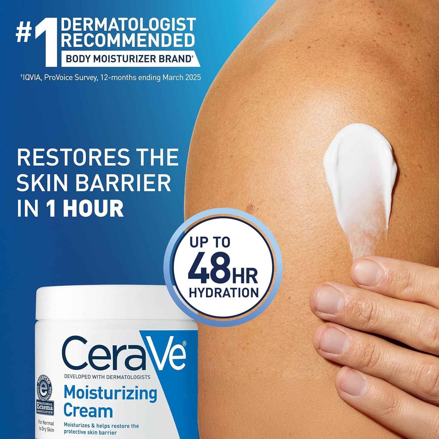 CeraVe Moisturizing Cream – Daily Hydration Ritual for Sensitive Skin, Post-Shower Face and Body Cream
