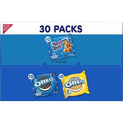 Nabisco Sweet Treats Cookie Variety Pack – School Lunchbox Snack for Kids, 30 Pouches of OREO & CHIPS AHOY!