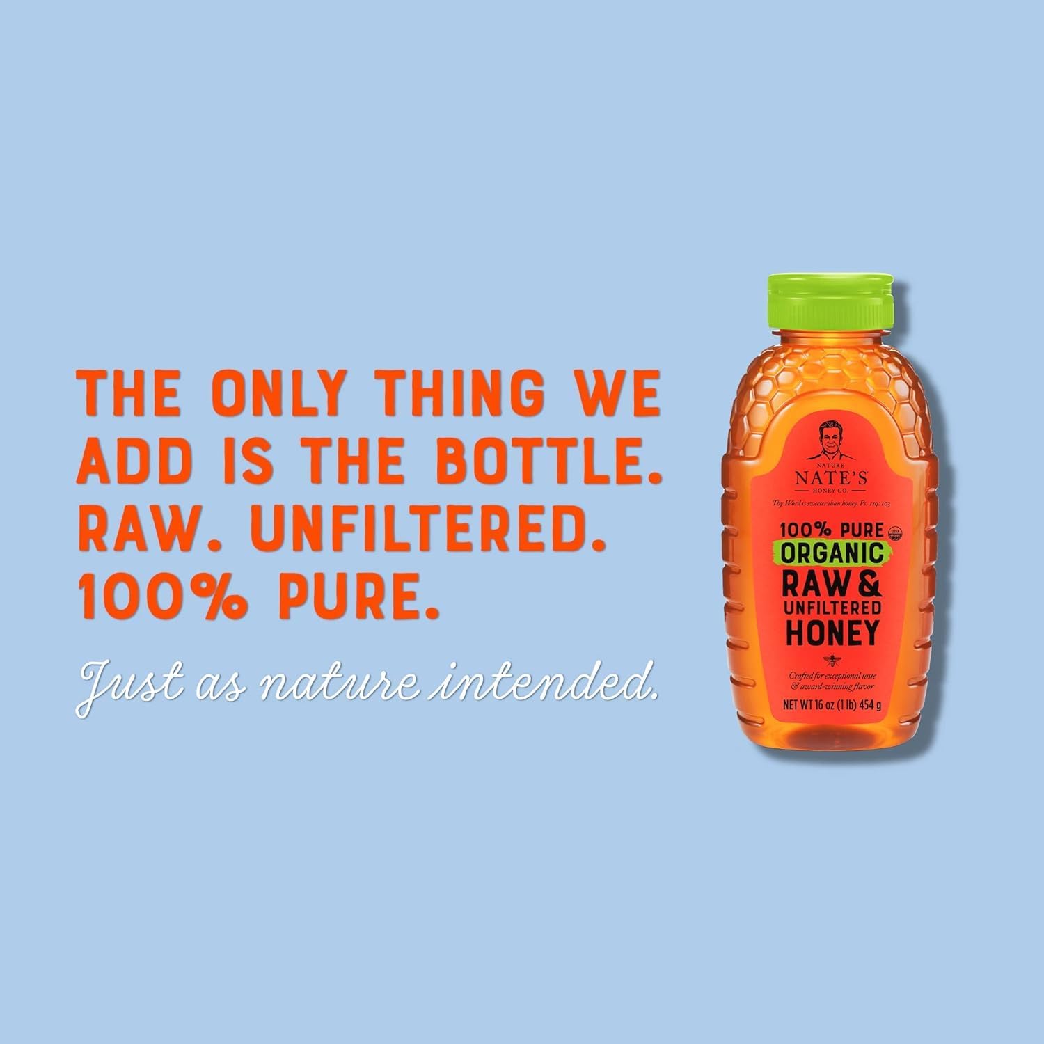 Nate's Organic Raw Honey – Daily Wellness Ritual, Morning Elixir for Hot Tea and Throat Soothers