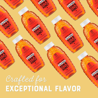 Nate's Raw California Honey – Family-Size Natural Sweetener for Lunchboxes and Kids' Breakfasts