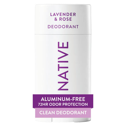 Native Deodorant Contains Naturally Derived Ingredients, 72 Hour Odor Control, Deodorant for Women and Men, Aluminum Free, Lavender &amp;amp; Rose 2.65oz
