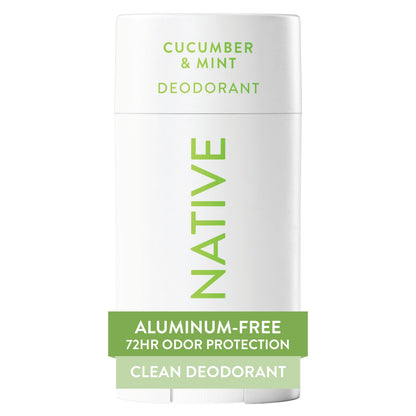 Native Deodorant Contains Naturally Derived Ingredients, 72 Hour Odor Control, Deodorant for Women and Men, Aluminum Free, Cucumber &amp;amp; Mint 2.65oz