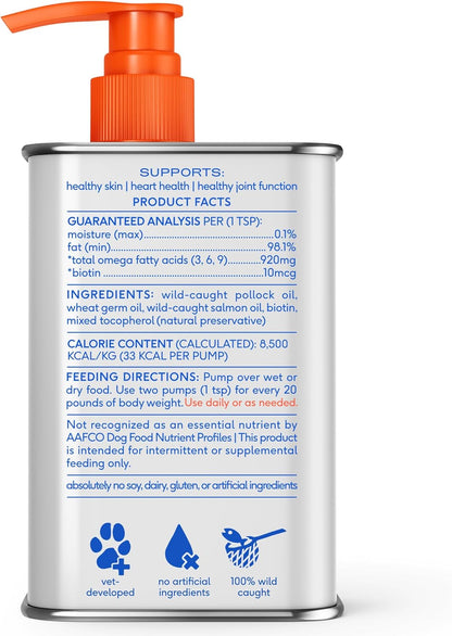Native Pet Omega 3 Fish Oil – Daily Wellness Ritual for Kibble-Fed Dogs & Cats, Pump-On Kibble Skin and Coat Support