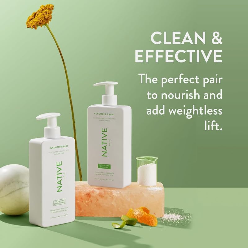 Native Shampoo and Conditioner – Intentional Bathroom Staple, Clean 10-Ingredient Formula in Neutral Scents