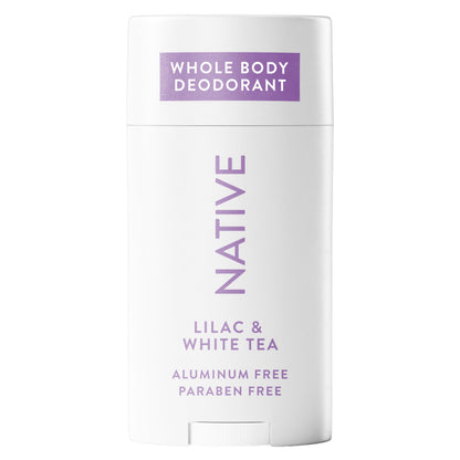 Native Whole Body Deodorant Stick Contains Naturally Derived Ingredients, Deodorant for Men and Women | 72 Hour Odor Protection, Aluminum Free with Coconut Oil and Shea Butter | Lilac &amp;amp; Tea