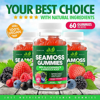 Sea Moss 3000mg Gummies - Clean-Label Supplement for the Clutter-Free Kitchen Counter