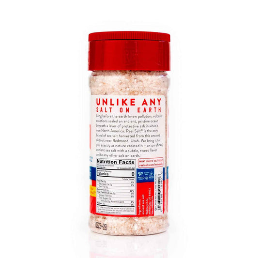Redmond Real Sea Salt - Thoughtful Housewarming Gift for Foodies, 10 oz Reusable Shaker
