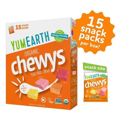 YumEarth Organic Chewys No High Fructose Corn Syrup Candy – Better for You Fruit Chew Swap