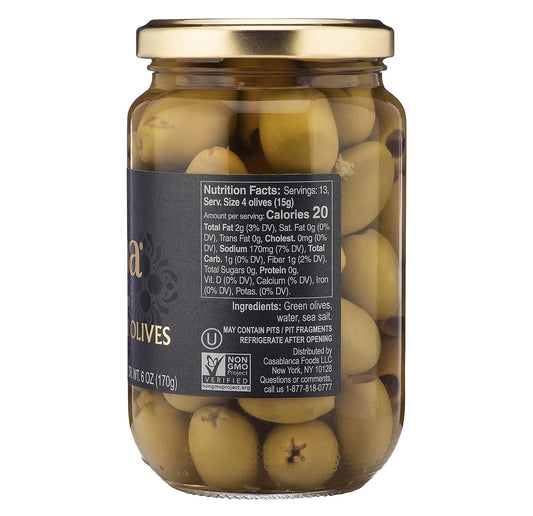 naturally cured using only olives, water and sea salt