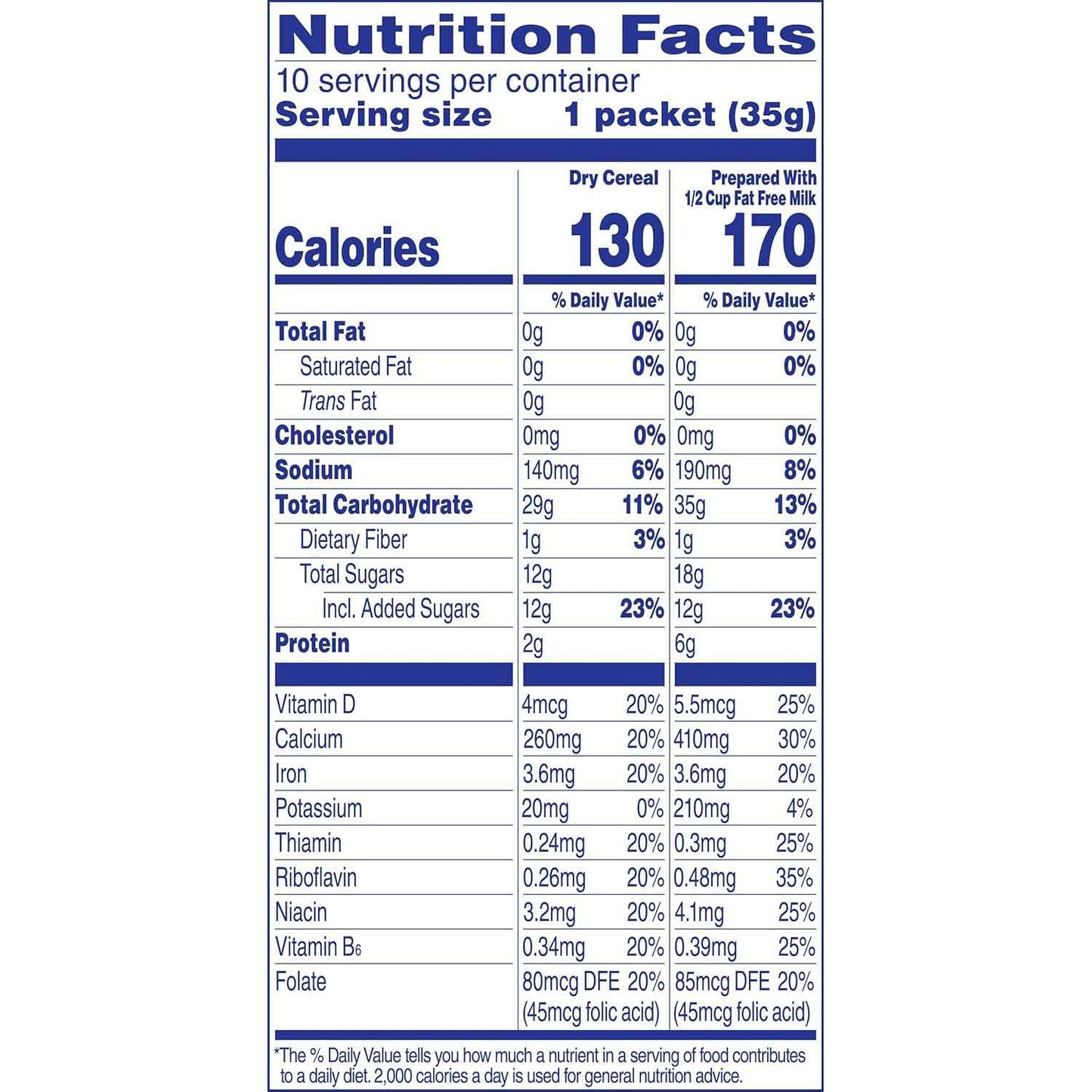 Cream of Wheat Instant Hot Cereal, Bananas and Cream – Iron, Calcium and Vitamin D Fortified Cereal for Seniors and Caregivers
