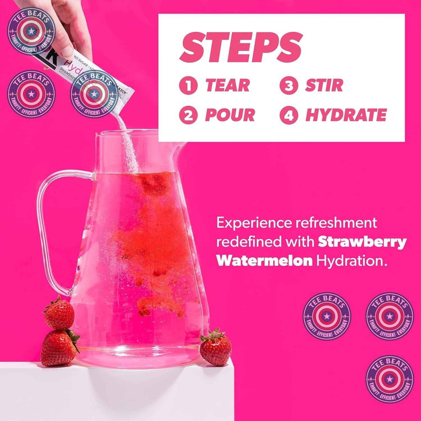 Pure Kick Hydration Pitcher Pack – Portable Electrolyte Drink for Camping and Patio Days